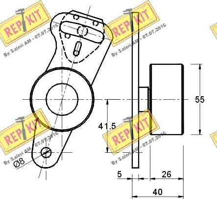 REPKIT RKT1275 - Spriegotājrullītis, Gāzu sadales mehānisma piedziņas siksna ps1.lv