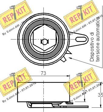 REPKIT RKT1798 - Spriegotājrullītis, Gāzu sadales mehānisma piedziņas siksna ps1.lv