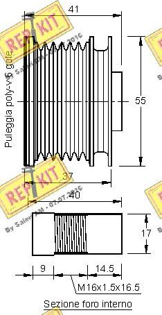 REPKIT RKT3195 - Piedziņas skriemelis, Ģenerators ps1.lv