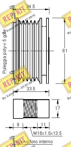 REPKIT RKT3159 - Piedziņas skriemelis, Ģenerators ps1.lv