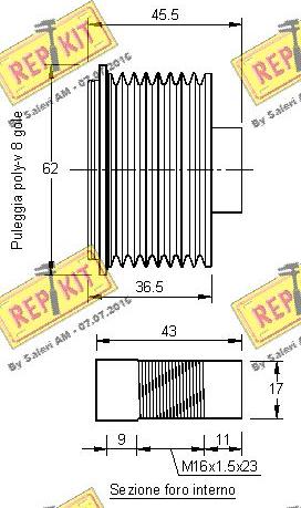 REPKIT RKT3158 - Piedziņas skriemelis, Ģenerators ps1.lv