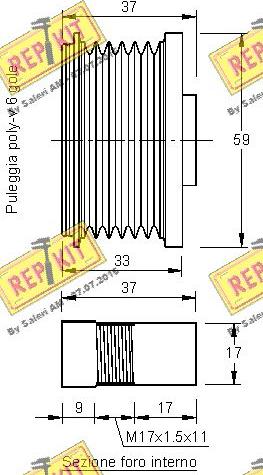 REPKIT RKT3105 - Piedziņas skriemelis, Ģenerators ps1.lv