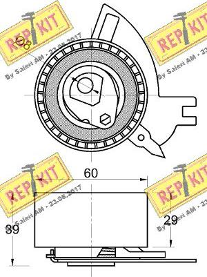 REPKIT RKT3804 - Spriegotājrullītis, Gāzu sadales mehānisma piedziņas siksna ps1.lv