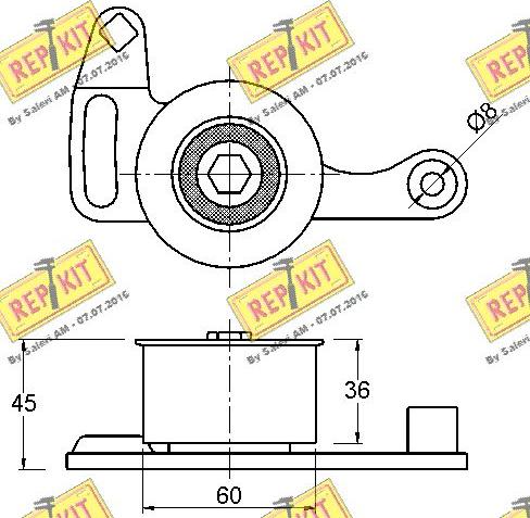 REPKIT RKT3265 - Spriegotājrullītis, Gāzu sadales mehānisma piedziņas siksna ps1.lv