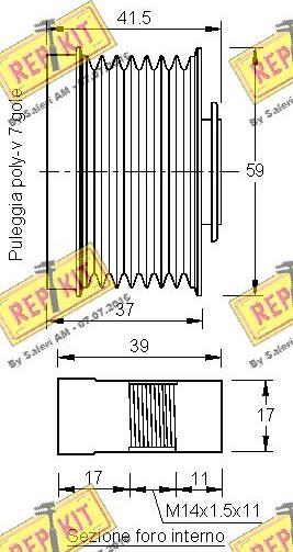 REPKIT RKT3268 - Piedziņas skriemelis, Ģenerators ps1.lv