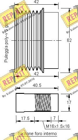 REPKIT RKT3284 - Piedziņas skriemelis, Ģenerators ps1.lv