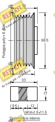 REPKIT RKT2991 - Piedziņas skriemelis, Ģenerators ps1.lv