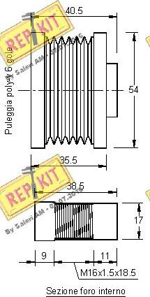 REPKIT RKT2936 - Piedziņas skriemelis, Ģenerators ps1.lv