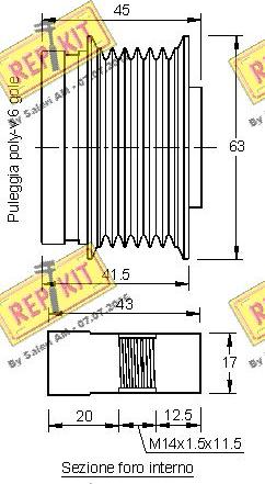 REPKIT RKT2977 - Piedziņas skriemelis, Ģenerators ps1.lv