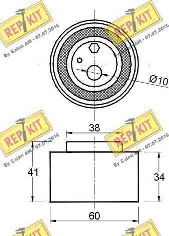 REPKIT RKT2467 - Spriegotājrullītis, Gāzu sadales mehānisma piedziņas siksna ps1.lv