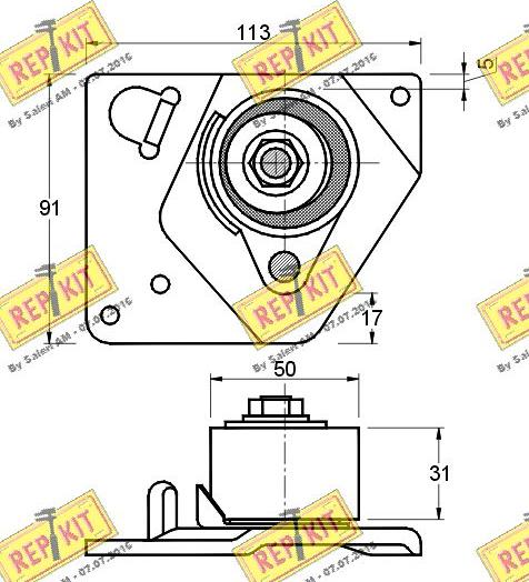 REPKIT RKT2542 - Spriegotājrullītis, Gāzu sadales mehānisma piedziņas siksna ps1.lv