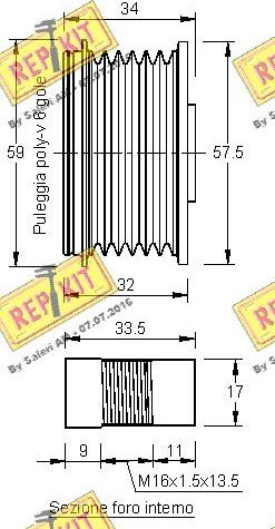 REPKIT RKT2565 - Piedziņas skriemelis, Ģenerators ps1.lv