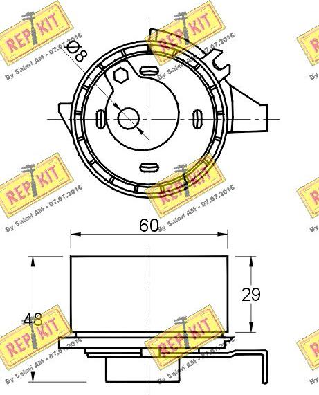 REPKIT RKT2699 - Spriegotājrullītis, Gāzu sadales mehānisma piedziņas siksna ps1.lv