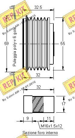 REPKIT RKT2695 - Piedziņas skriemelis, Ģenerators ps1.lv