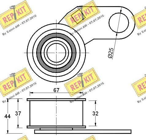 REPKIT RKT2099 - Spriegotājrullītis, Gāzu sadales mehānisma piedziņas siksna ps1.lv