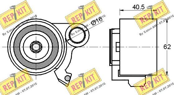 REPKIT RKT2080 - Spriegotājrullītis, Gāzu sadales mehānisma piedziņas siksna ps1.lv