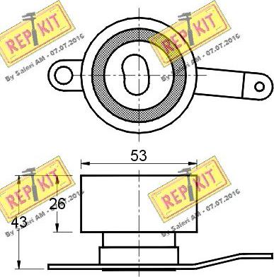 REPKIT RKT2079 - Spriegotājrullītis, Gāzu sadales mehānisma piedziņas siksna ps1.lv