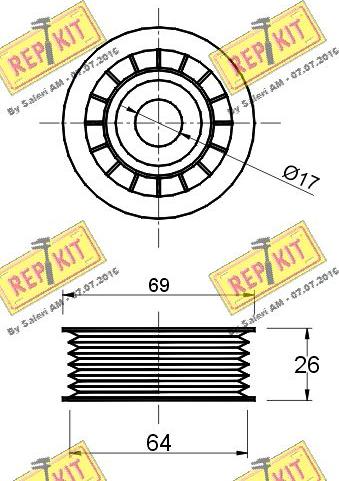 REPKIT RKT2168 - Parazīt / Vadrullītis, Ķīļrievu siksna ps1.lv