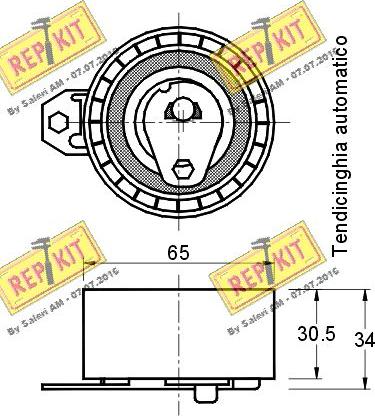 REPKIT RKT2110 - Spriegotājrullītis, Gāzu sadales mehānisma piedziņas siksna ps1.lv