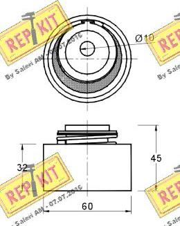 REPKIT RKT2355 - Spriegotājrullītis, Gāzu sadales mehānisma piedziņas siksna ps1.lv