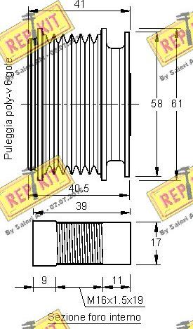 REPKIT RKT2365 - Piedziņas skriemelis, Ģenerators ps1.lv