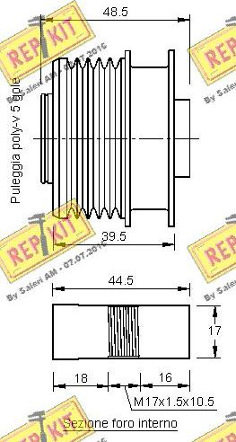 REPKIT RKT2370 - Piedziņas skriemelis, Ģenerators ps1.lv