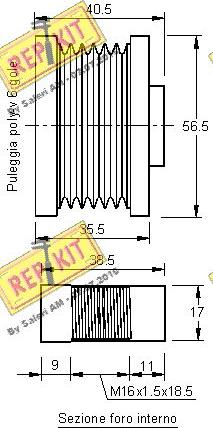 REPKIT RKT2371 - Piedziņas skriemelis, Ģenerators ps1.lv