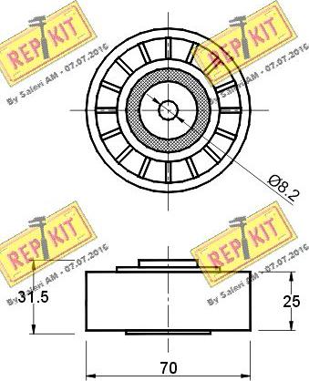 REPKIT RKT2299 - Parazīt / Vadrullītis, Ķīļrievu siksna ps1.lv