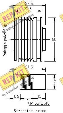 REPKIT RKT2298 - Piedziņas skriemelis, Ģenerators ps1.lv