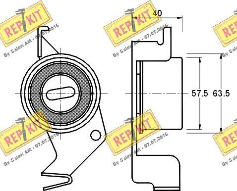 REPKIT RKT2241 - Spriegotājrullītis, Gāzu sadales mehānisma piedziņas siksna ps1.lv