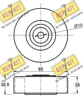 REPKIT RKT2257 - Parazīt / Vadrullītis, Ķīļrievu siksna ps1.lv