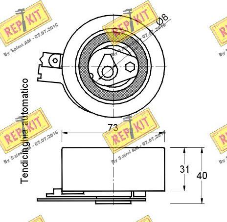 REPKIT RKT2215 - Spriegotājrullītis, Gāzu sadales mehānisma piedziņas siksna ps1.lv