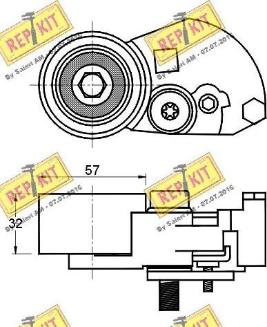 REPKIT RKT2273 - Spriegotājrullītis, Gāzu sadales mehānisma piedziņas siksna ps1.lv