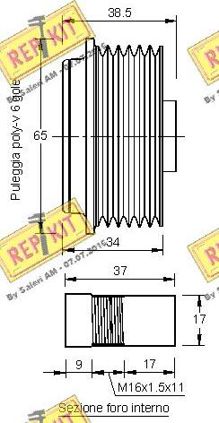 REPKIT RKT2705 - Piedziņas skriemelis, Ģenerators ps1.lv