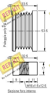 REPKIT RKT2707 - Piedziņas skriemelis, Ģenerators ps1.lv