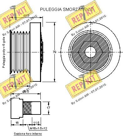 REPKIT RKT2720 - Piedziņas skriemelis, Ģenerators ps1.lv