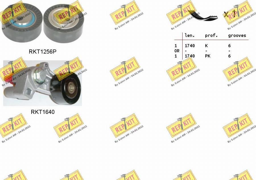 REPKIT RKTA0090 - Ķīļrievu siksnu komplekts ps1.lv