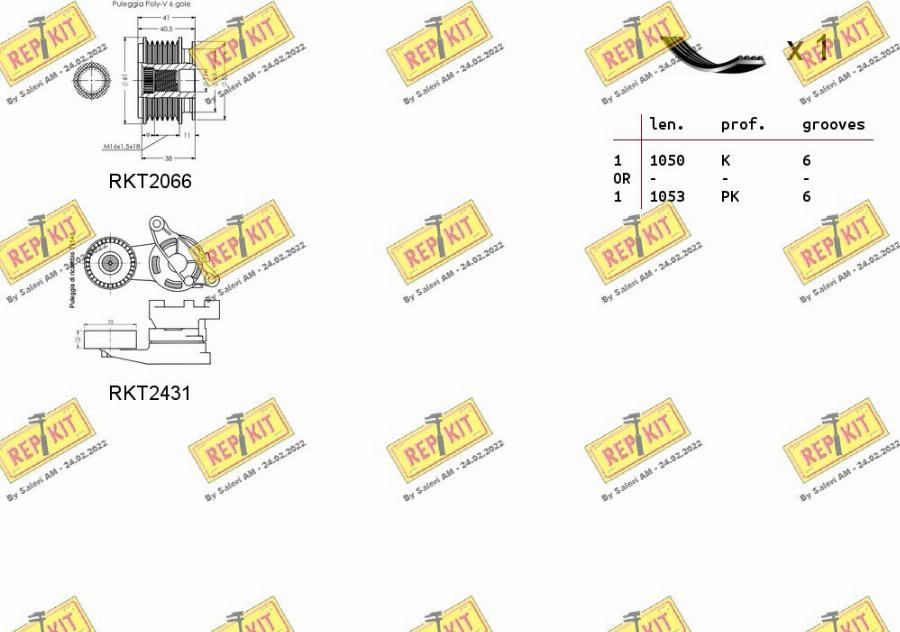 REPKIT RKTA0046 - Ķīļrievu siksnu komplekts ps1.lv