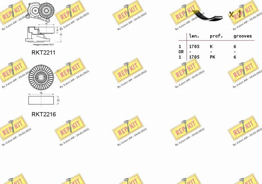 REPKIT RKTA0048 - Ķīļrievu siksnu komplekts ps1.lv