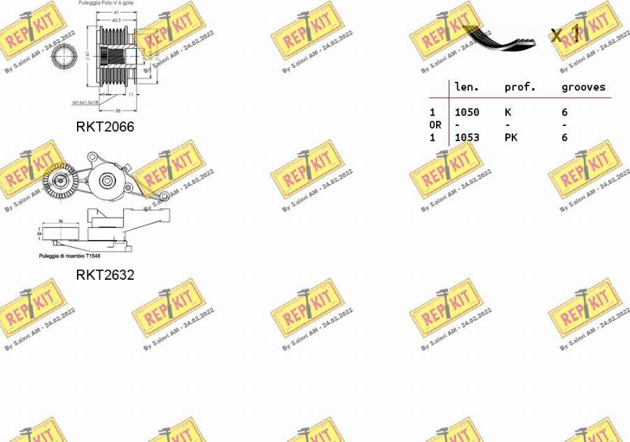 REPKIT RKTA0047 - Ķīļrievu siksnu komplekts ps1.lv