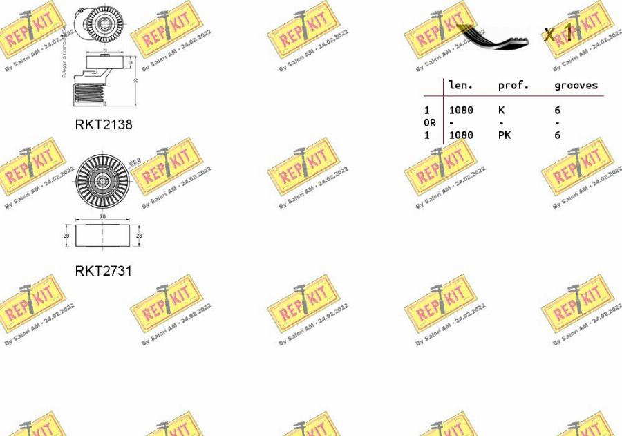 REPKIT RKTA0058 - Ķīļrievu siksnu komplekts ps1.lv