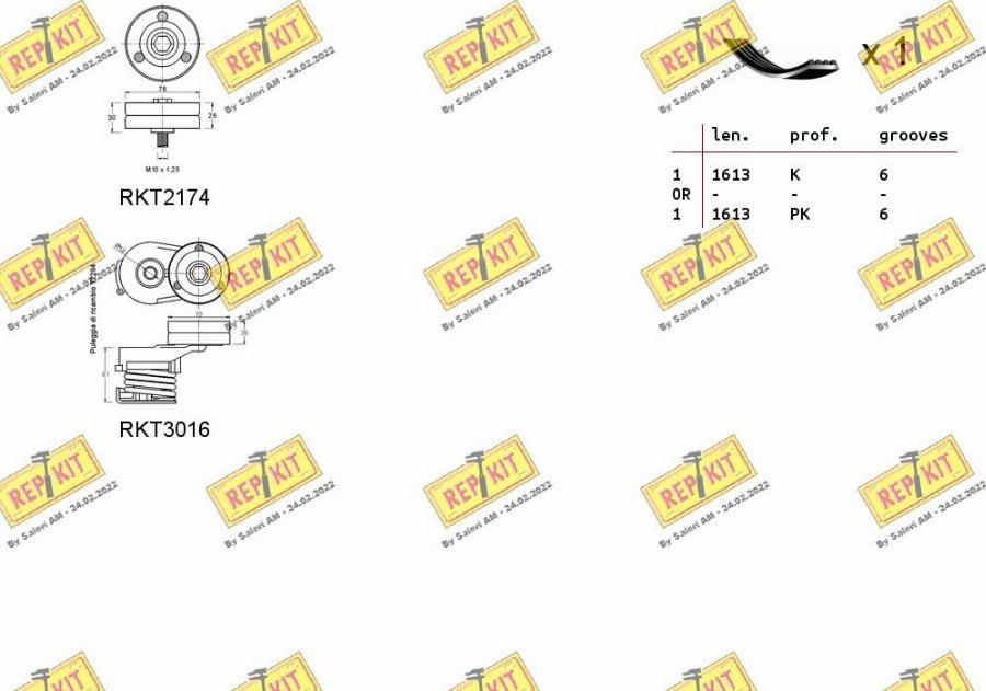 REPKIT RKTA0062 - Ķīļrievu siksnu komplekts ps1.lv