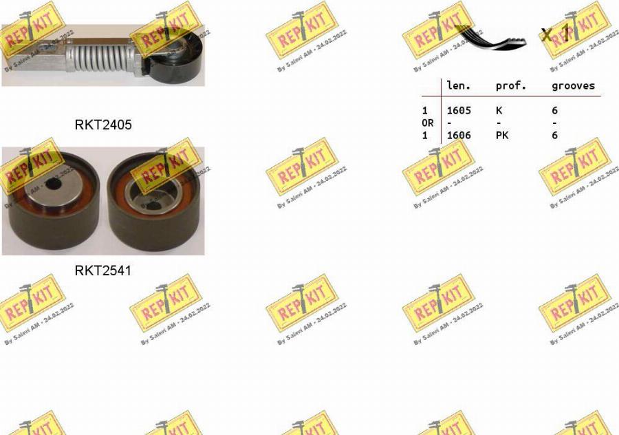 REPKIT RKTA0003 - Ķīļrievu siksnu komplekts ps1.lv