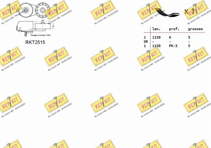 REPKIT RKTA0014 - Ķīļrievu siksnu komplekts ps1.lv