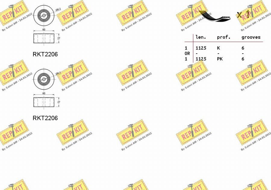 REPKIT RKTA0016 - Ķīļrievu siksnu komplekts ps1.lv