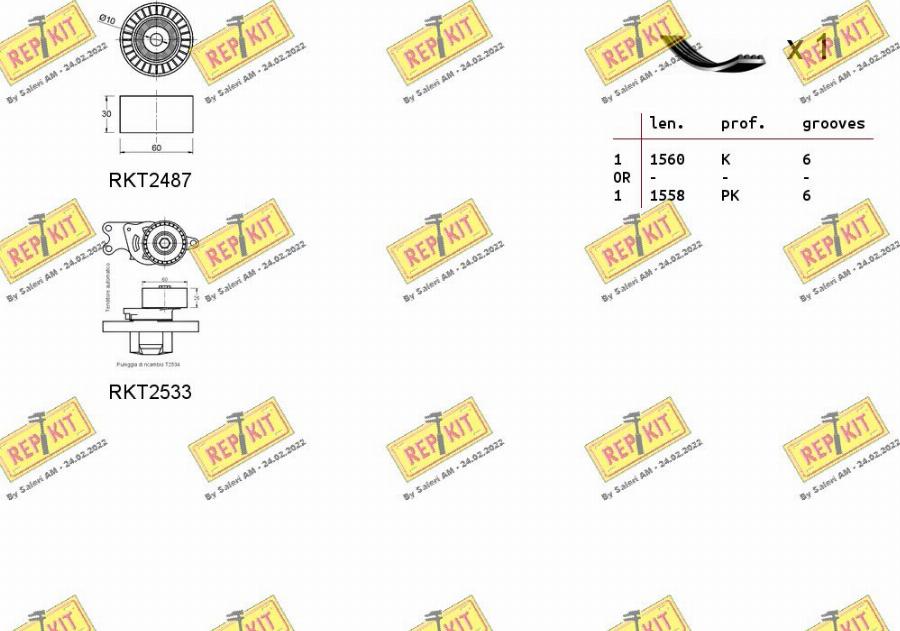 REPKIT RKTA0018 - Ķīļrievu siksnu komplekts ps1.lv