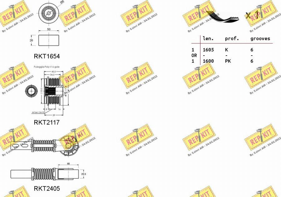 REPKIT RKTA0082 - Ķīļrievu siksnu komplekts ps1.lv