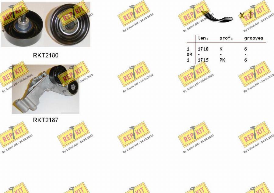 REPKIT RKTA0087 - Ķīļrievu siksnu komplekts ps1.lv