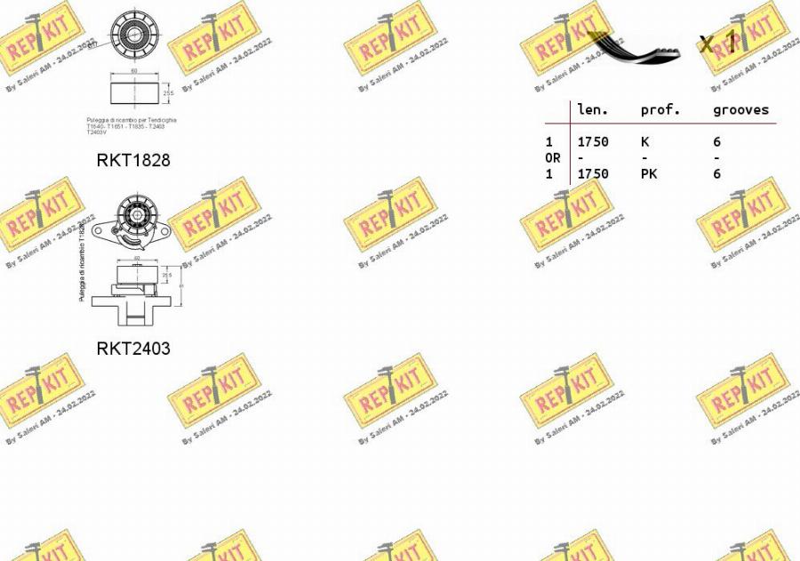 REPKIT RKTA0028 - Ķīļrievu siksnu komplekts ps1.lv