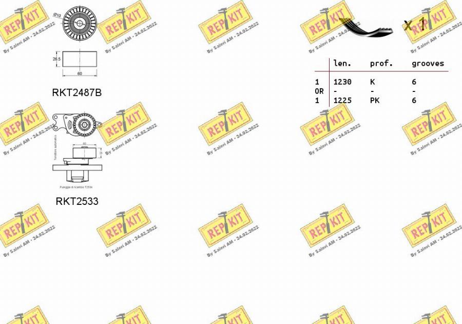 REPKIT RKTA0077 - Ķīļrievu siksnu komplekts ps1.lv